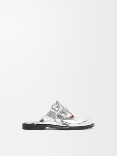 Campo Mary Jane mule in metallic calfskin
