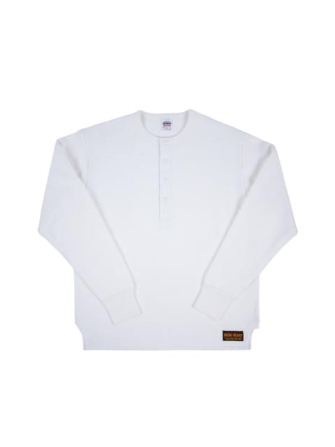 IHTL-2401-WHT 11oz Henley Long Sleeved Sweater White