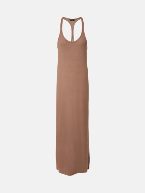 Racerback jersey maxi dress