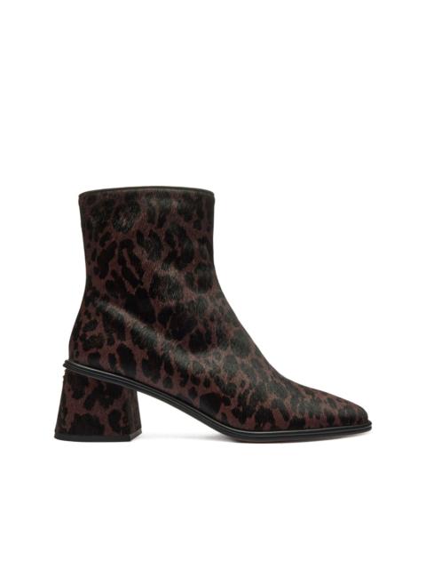 leopard-print ankle boots
