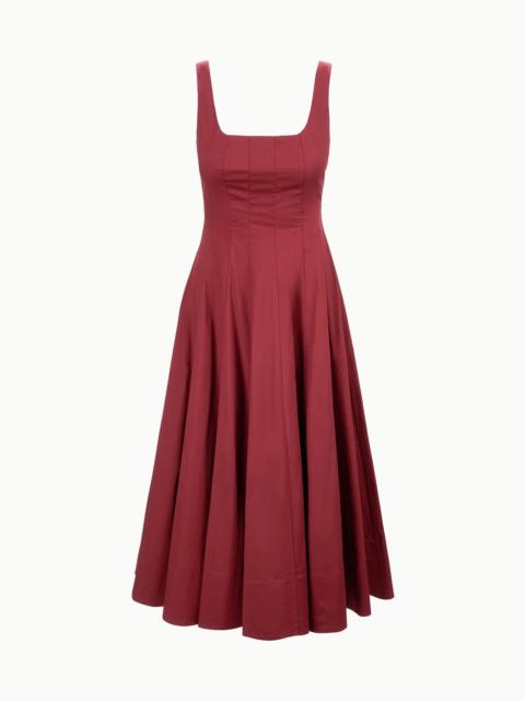 STAUD WELLS DRESS SANGRIA