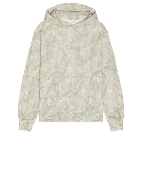 Wordmark Camo Distressed Hoodie
