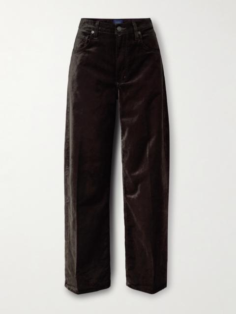 Ayla Baggy Cotton-blend Velvet Wide-leg Pants
