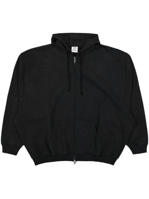 monogram-print hoodie