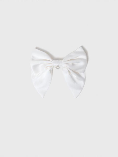 Satin-effect bow barrette