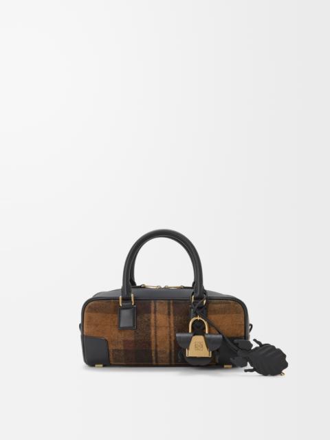 Amazona 23 cropped bag in tartan suede and nappa calfskin