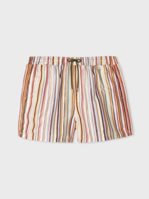 'Painted Signature Stripe' Swim Shorts