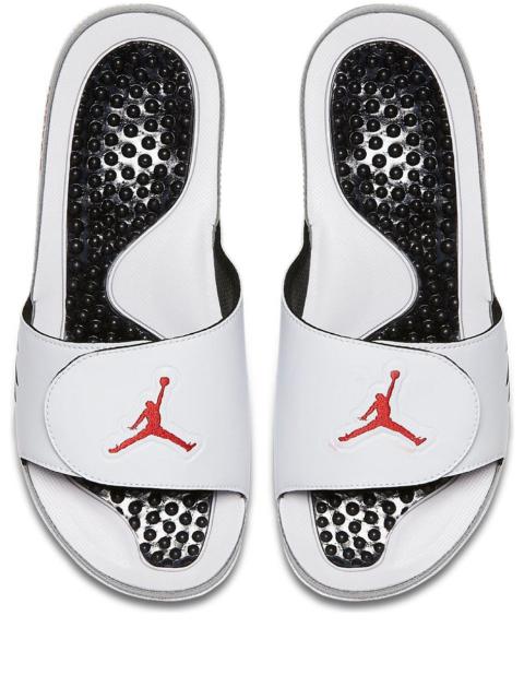 Air Jordan Hydro 5 Slide 'White Red Silver' 555501-112