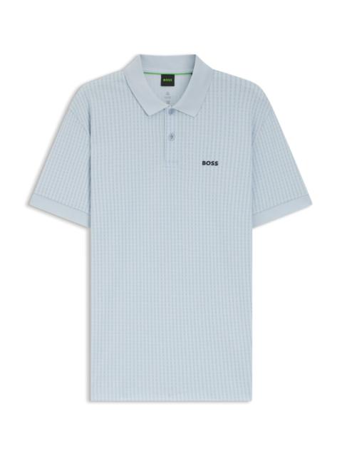 COTTON-PIQUÉ POLO SHIRT WITH ALL-OVER PRINT