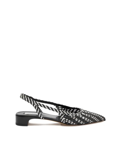 Perro woven slingback pumps
