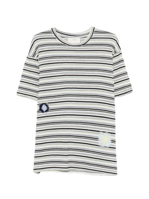 striped-pattern T-shirt