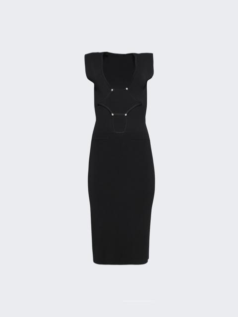 Bracket Knit Dress Black