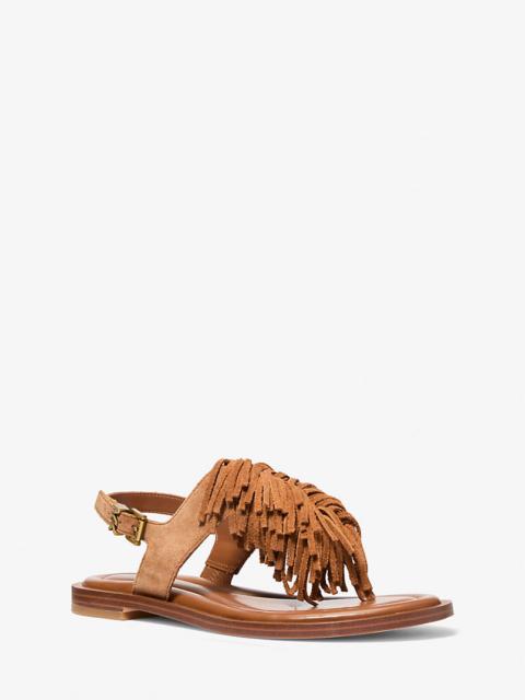 Indra Fringed Suede Sandal