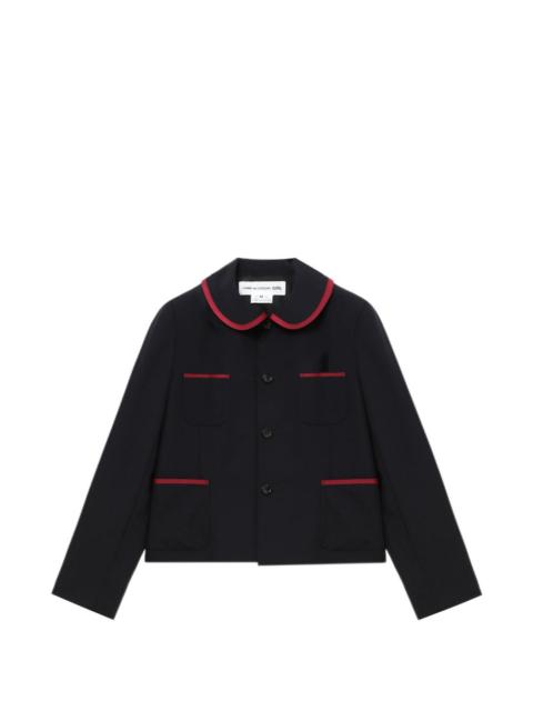 Peter-Pan-collar pocket jacket