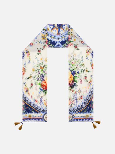 LONG SILK CRINKLE CHIFFON SCARF