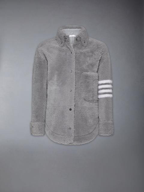 SUPERSIZED SHIRT JACKET W/ 4 BAR IN DYED SHEARLING