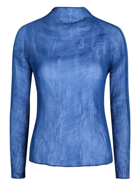 chiffon long-sleeved top