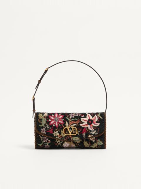 VALENTINO GARAVANI DEVAIN EMBROIDERED SMALL SHOULDER BAG