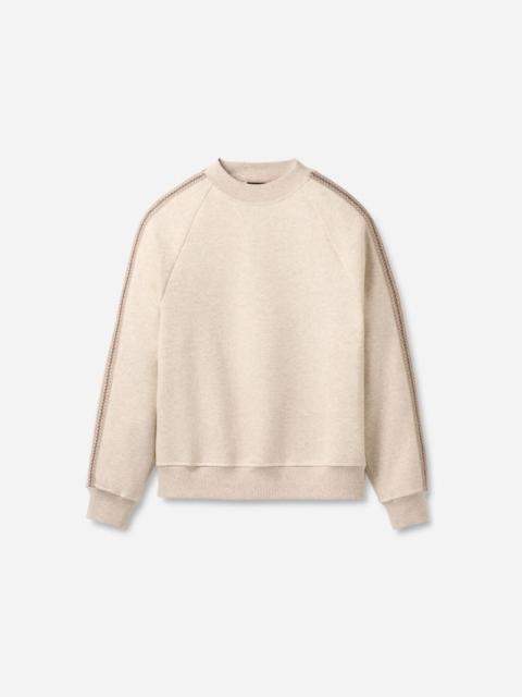 ® Men's Tasman Crewneck Cotton Blend Tops in Caribou Heather
