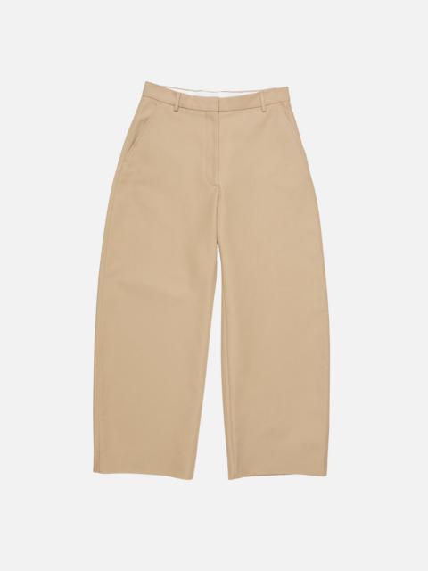 Tailored satin trousers - Beige