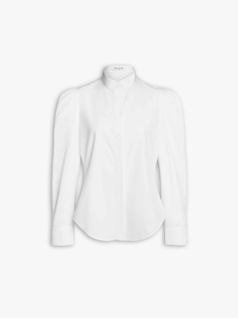 COTTON POPLIN PUFF SHIRT