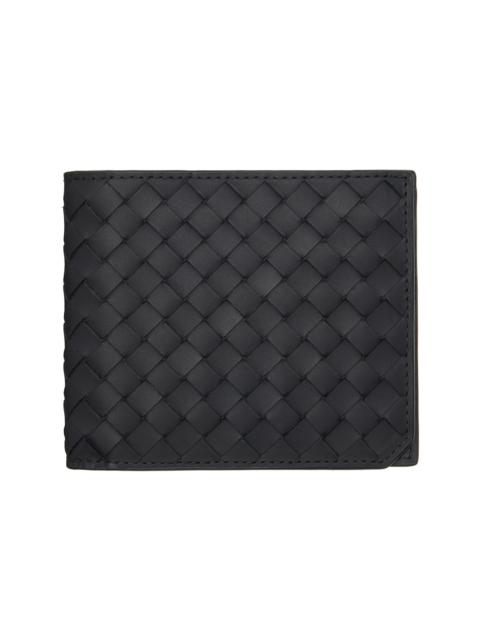 Black Intrecciato Piccolo Bi-Fold Wallet