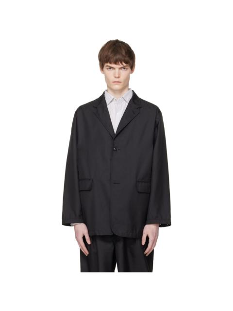Black Polyester Twill Club Blazer