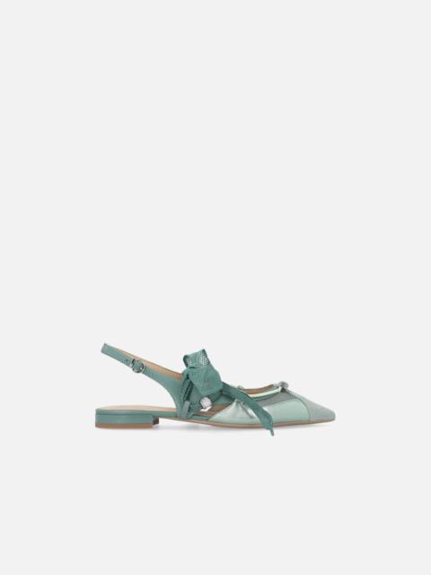 SLINGBACK BALLERINAS WITH TIES