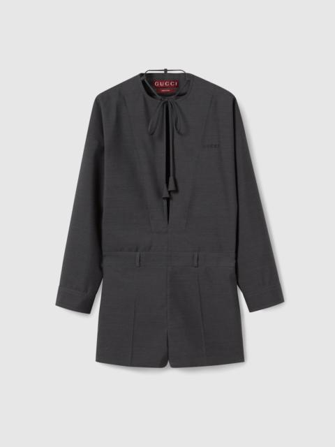 Wool mini jumpsuit