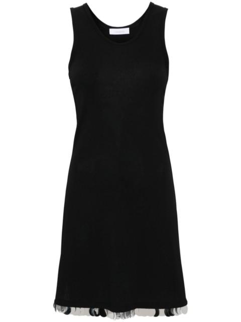 paillete-detail sleeveless minidress