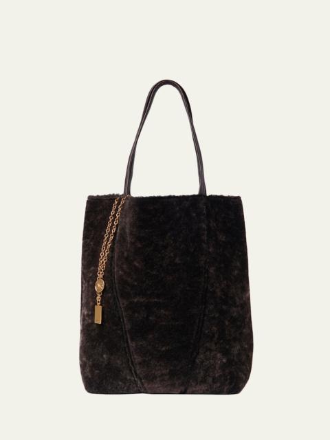 Spin Tote Bag in Shearling