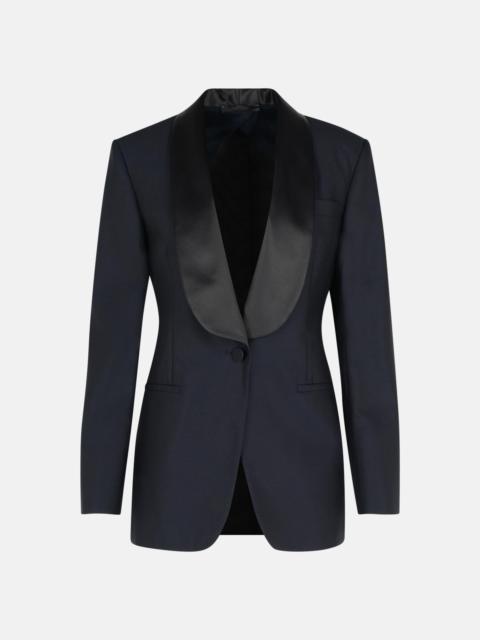 'ANDINA' BLAZER IN BLUE VIRGIN WOOL BLEND