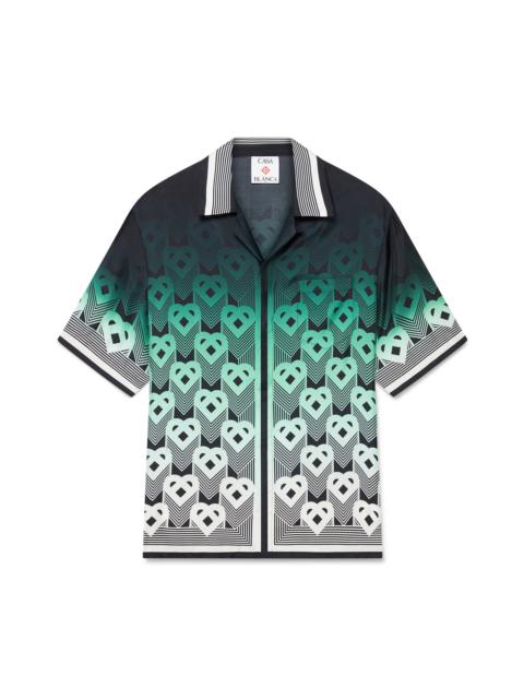 Gradient Monogram Silk Short Sleeve Shirt