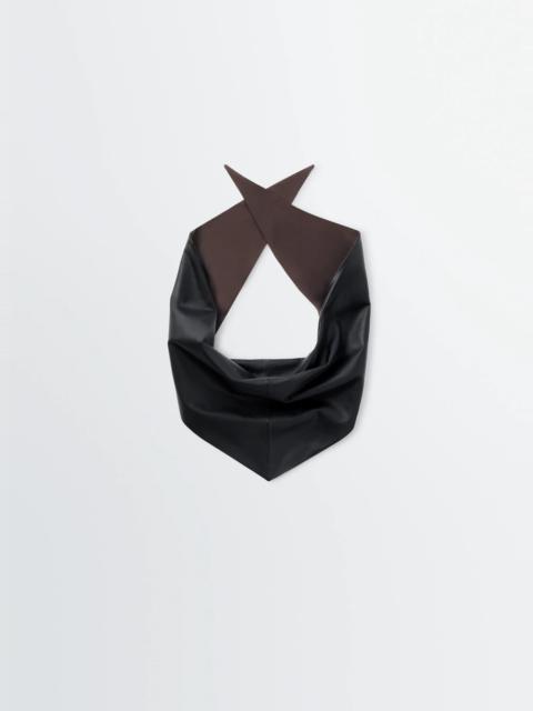 LEATHER TRIANGLE SCARF