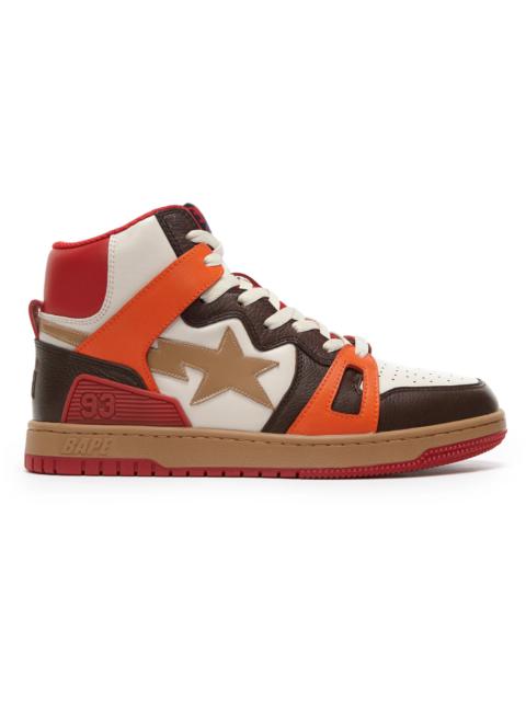 A Bathing Ape Bape Sta 93 Hi Red Orange Light Sand