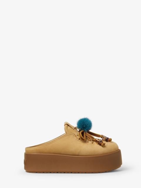 Apres Chic Light brown nubuck leather sabots