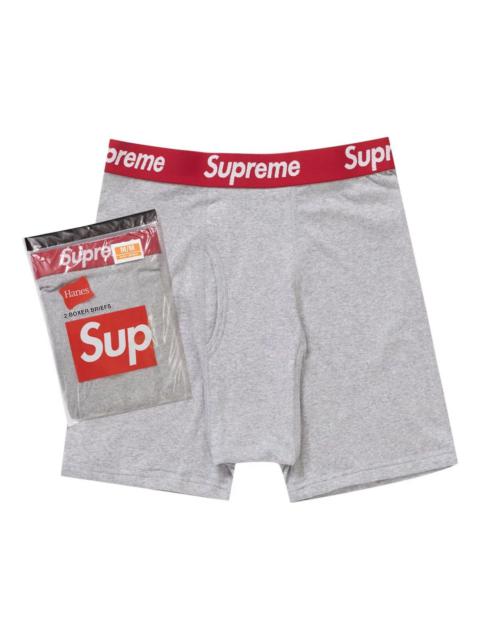 Supreme Hanes Boxer Briefs 2 Pack SS24 'Heather Grey' SUP-SS24-001