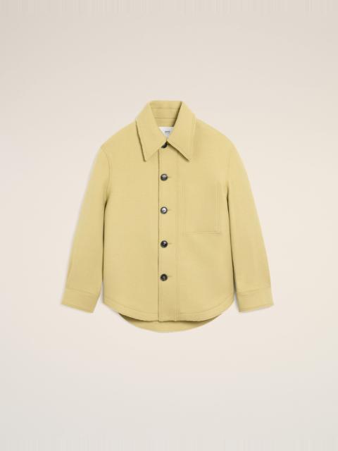 GREEN WOOL BUTTONED JACKET