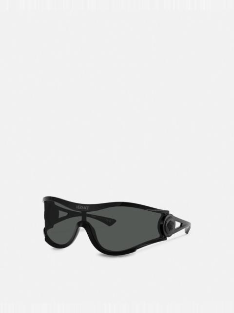 Medusa Medallion Shield Sunglasses