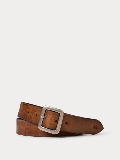 Hand-Burnished Leather Belt