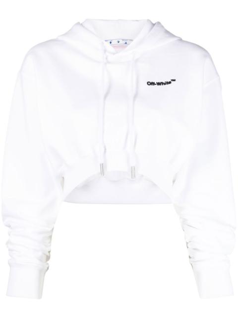 Helvetica cropped hoodie