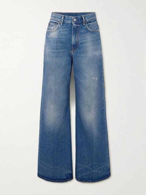 High-rise Wide-leg Organic Jeans