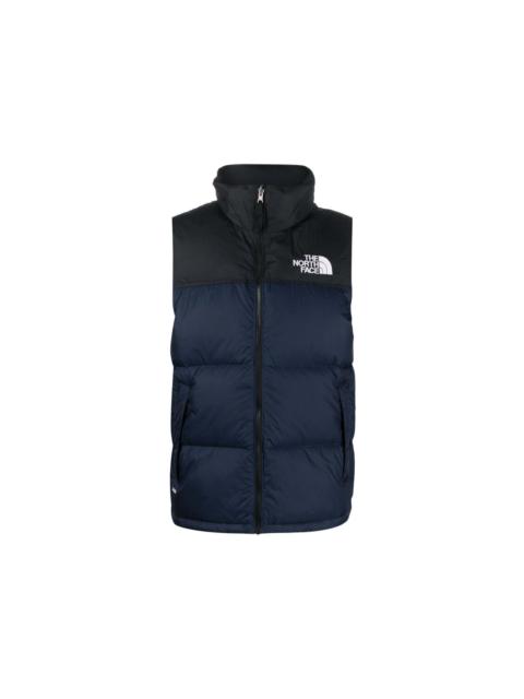 The North Face Logo-Embroidered Padded Gilet Navy Blue/Black