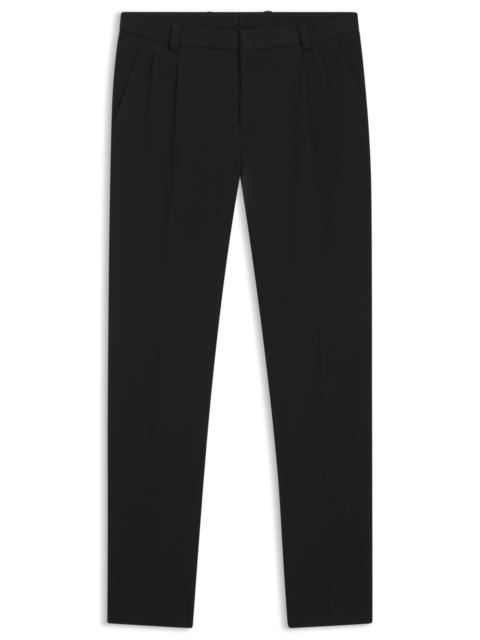 MELANGE MODERN-FIT TROUSERS IN A COTTON BLEND