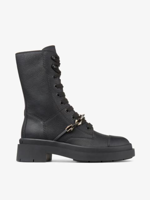 Nari Flat
Black Leather Boots with Chain