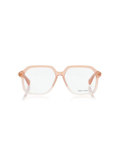 Square-Frame Acetate Glasses pink