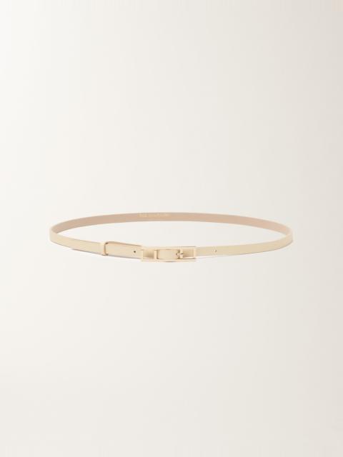 Pastel yellow saffiano belt