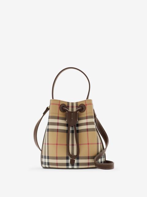 Mini Check Bucket Bag