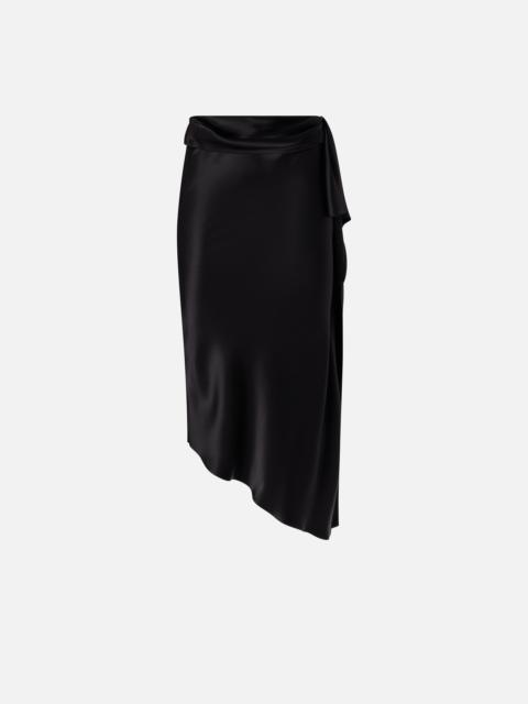 ASYMMETRICAL MIDI SKIRT