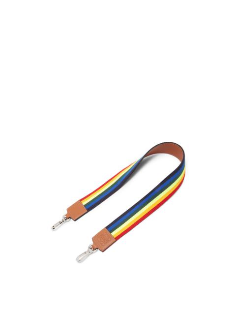 Rainbow strap in cotton and calfskin